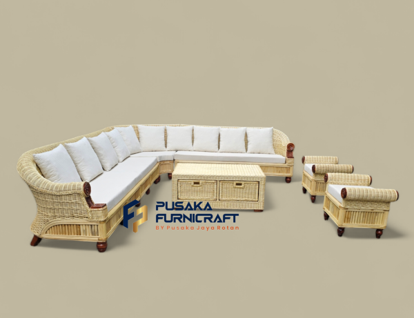 Sofa Sudut Ardiot Rotan